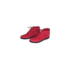 Keds Vintage Red Suede Lace Up Booties - Women’s Size 6.5